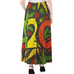 Rasta 420 Print Chiffon Maxi Skirt