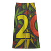 Rasta 420 Print Cotton Front Slit Maxi Skirt