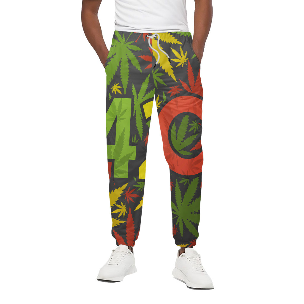 Rasta 420 Print Cotton Pants