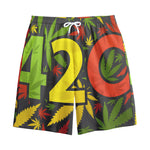 Rasta 420 Print Cotton Shorts