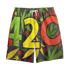 Rasta 420 Print Cotton Shorts