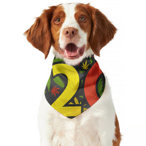 Rasta 420 Print Dog Bandana