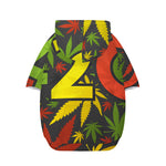 Rasta 420 Print Dog Zip Up Hoodie