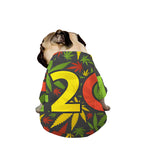 Rasta 420 Print Dog Zip Up Jacket