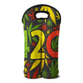 Rasta 420 Print Double Neoprene Wine Tote