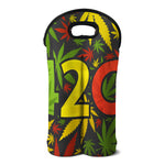 Rasta 420 Print Double Neoprene Wine Tote