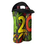Rasta 420 Print Double Neoprene Wine Tote