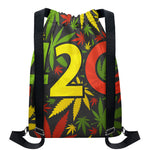 Rasta 420 Print Drawstring Backpack