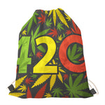 Rasta 420 Print Drawstring Bag