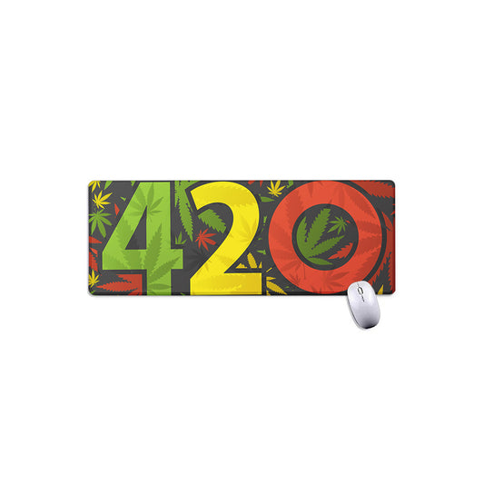 Rasta 420 Print Extended Mouse Pad