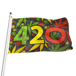 Rasta 420 Print Flag