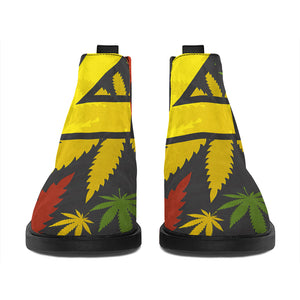 Rasta 420 Print Flat Ankle Boots