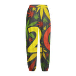 Rasta 420 Print Fleece Lined Knit Pants