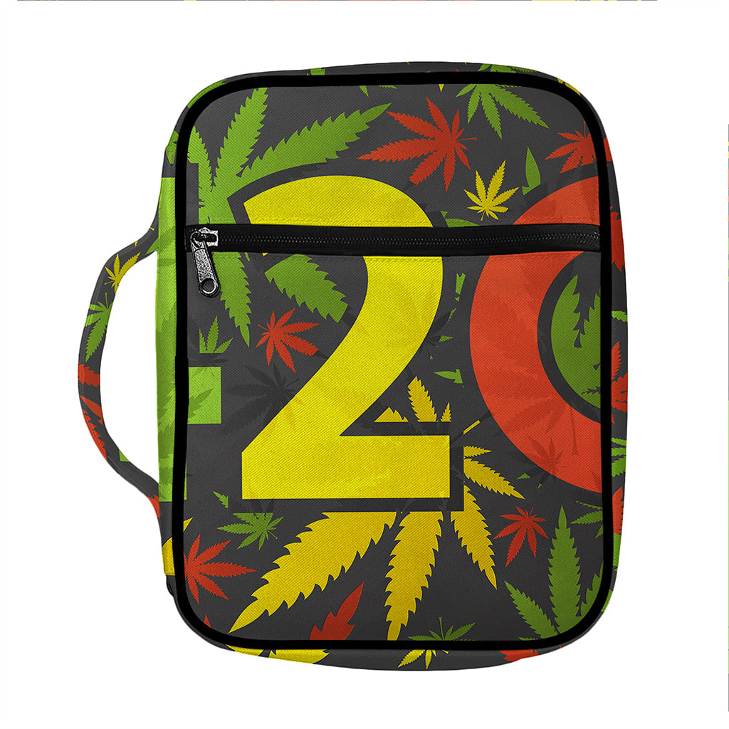 Rasta 420 Print Front Pocket Bible Bag