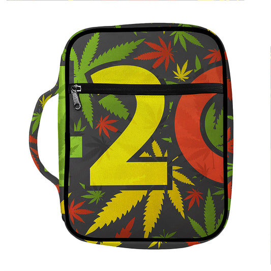 Rasta 420 Print Front Pocket Bible Bag