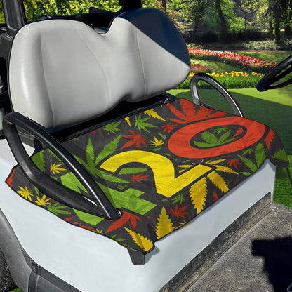 Rasta 420 Print Golf Cart Seat Cover