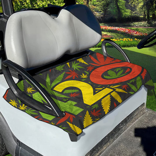 Rasta 420 Print Golf Cart Seat Cover