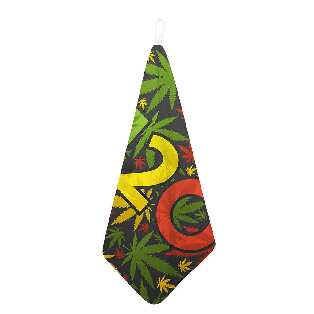 Rasta 420 Print Hand Towel