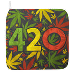Rasta 420 Print Hand Towel