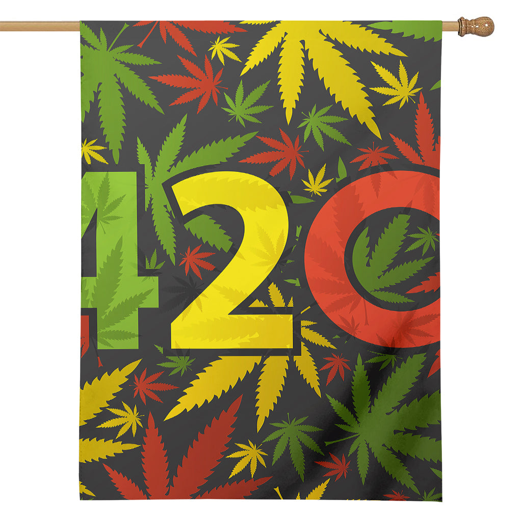 Rasta 420 Print House Flag