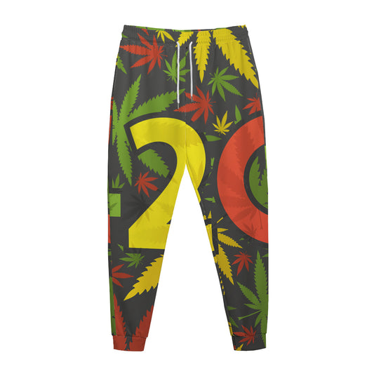 Rasta 420 Print Jogger Pants