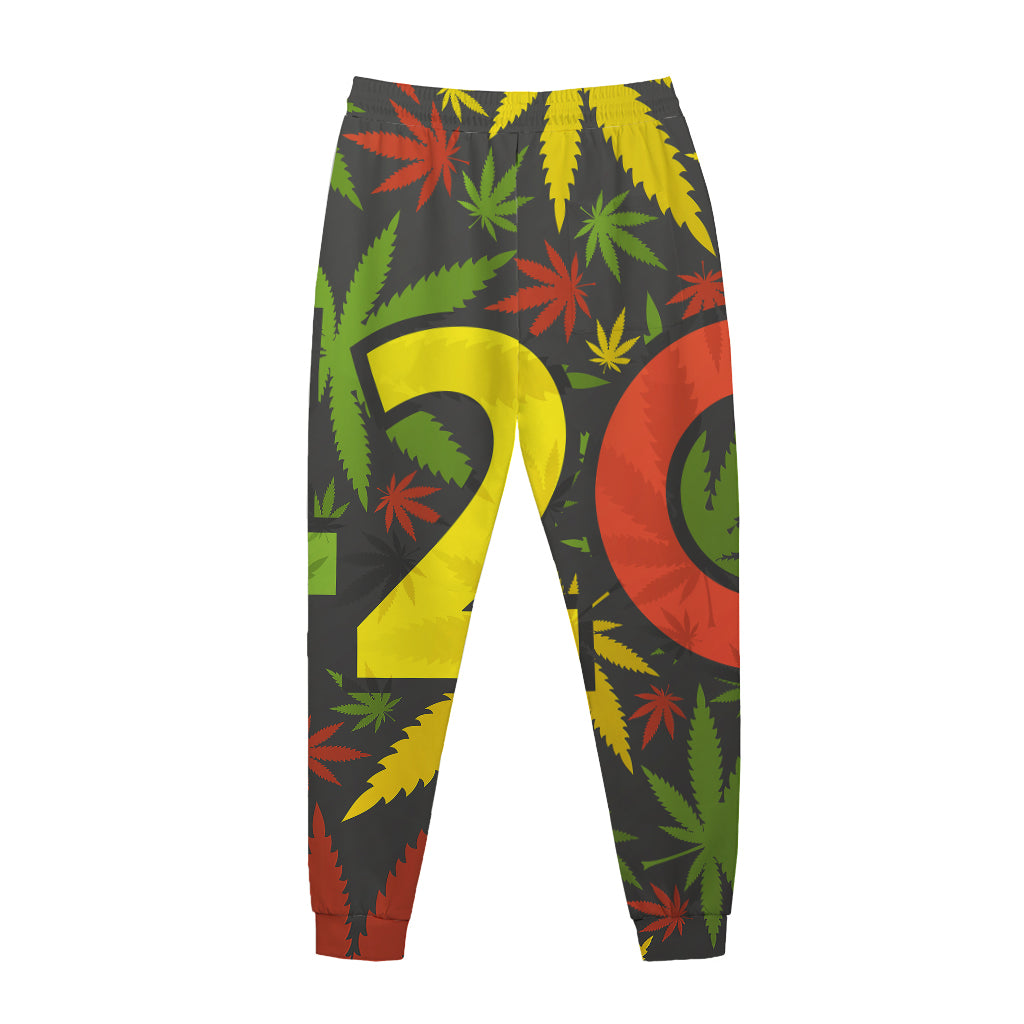 Rasta 420 Print Jogger Pants
