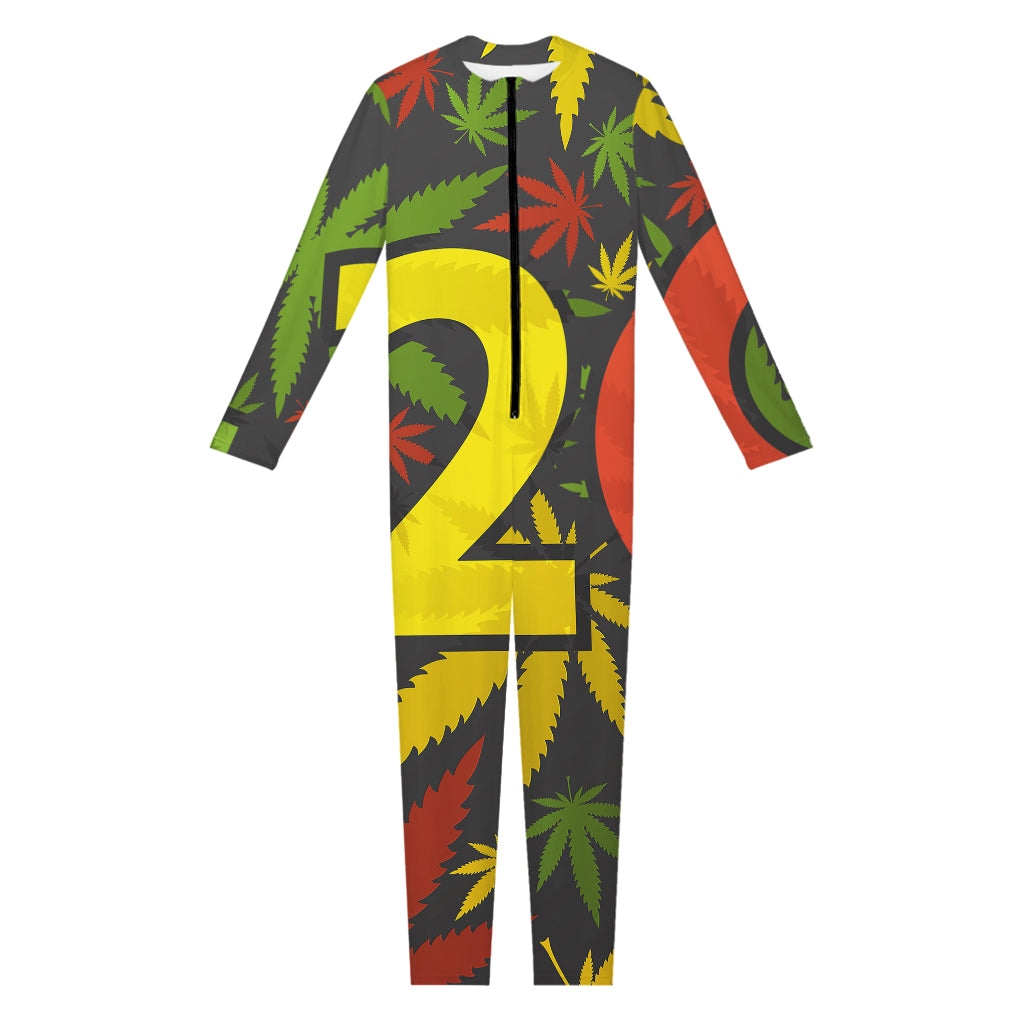 Rasta 420 Print Jumpsuit