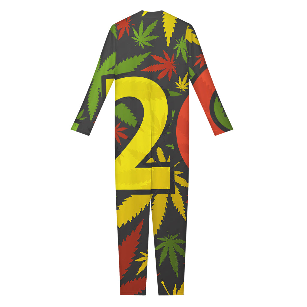 Rasta 420 Print Jumpsuit