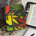 Rasta 420 Print Leather Bible Cover