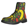Rasta 420 Print Lace-Up Boots