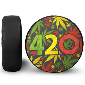 Rasta 420 Print Leather Spare Tire Cover