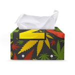 Rasta 420 Print Leather Tissue Box Cover