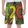 Rasta 420 Print Men's Beach Shorts