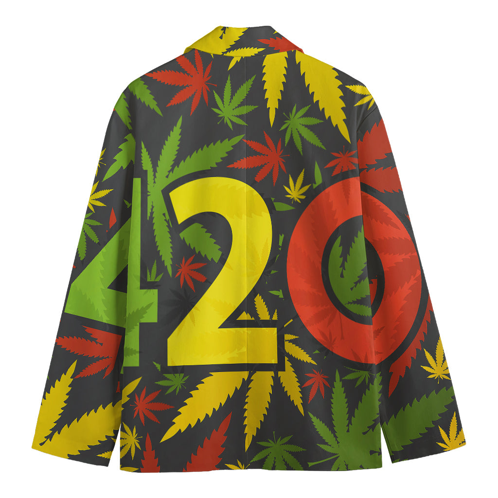 Rasta 420 Print Men's Blazer