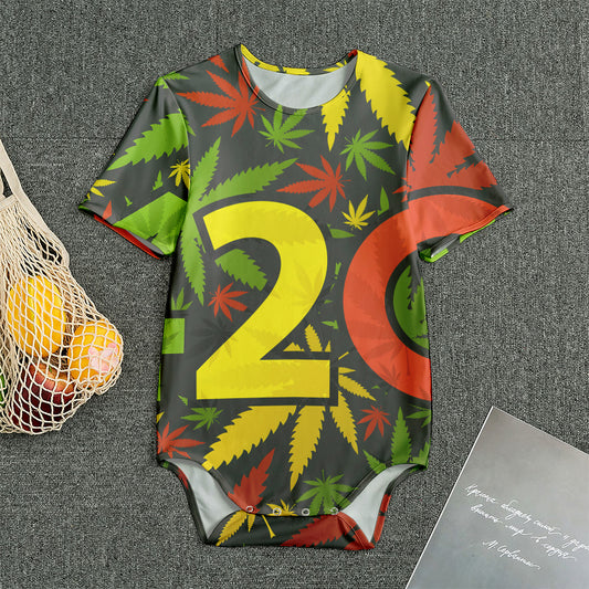 Rasta 420 Print Men's Bodysuit