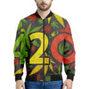 Rasta 420 Print Men's Bomber Jacket