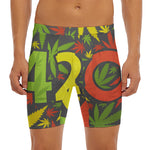 Rasta 420 Print Men's Long Boxer Briefs