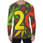 Rasta 420 Print Men's Long Sleeve T-Shirt