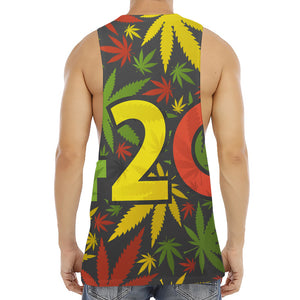 Rasta 420 Print Men's Muscle Tank Top