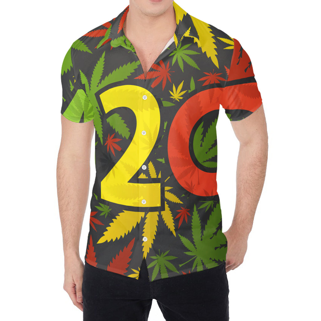 Rasta 420 Print Men's Shirt