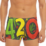 Rasta 420 Print Men's Short Boxer Briefs