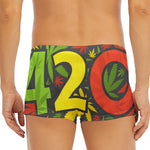 Rasta 420 Print Men's Short Boxer Briefs