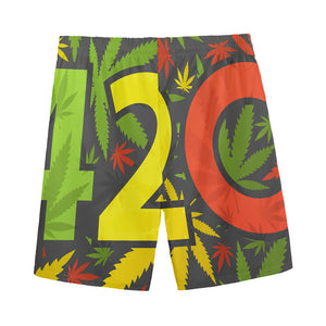 Rasta 420 Print Men's Sports Shorts