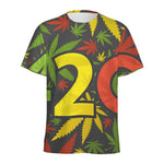 Rasta 420 Print Men's Sports T-Shirt