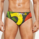 Rasta 420 Print Men's Swim Briefs