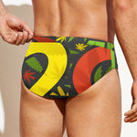 Rasta 420 Print Men's Swim Briefs