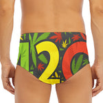 Rasta 420 Print Men's Triangle Swim Briefs