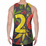 Rasta 420 Print Men's Velvet Tank Top