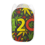 Rasta 420 Print Mesh Laundry Hamper
