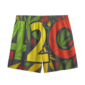 Rasta 420 Print Mesh Shorts